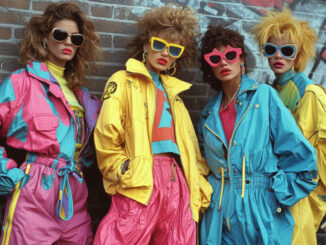 femmes avec un look années 80