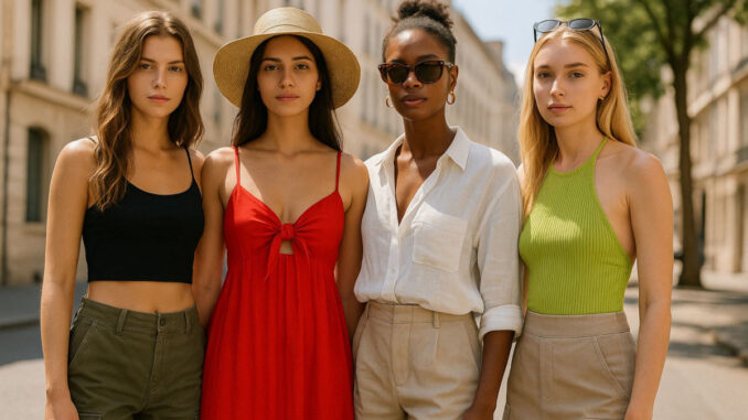 4 femmes qui suivent les tendances de l'été 2025